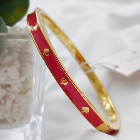 New Kate Spade spot the spade enamel hinged bangle - Picture 9 of 13
